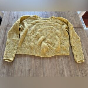 Anthropologie Textured Yellow Sweater